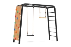 BERG PlayBase Medium TL - (Schaukel + Holz-Trapez + Kletterwand)