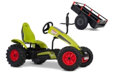 AKTION BERG Pedal-Gokart Claas Gokart + Anhänger Trailer XL