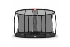 Trampolin BERG Elite InGround 430 Grau + Sicherheitsnetz DLX XL