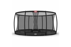 Trampolin BERG Elite InGround 430 Grau + Sicherheitsnetz Deluxe