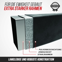 Trampolin BERG Ultim Champion FlatGround 500 + Sicherheitsnetz DLX XL