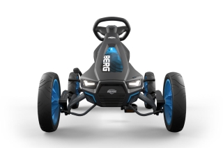 AKTION BERG Pedal-Gokart Rally APX Blue + Anhänger Trailer L -50%