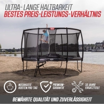 Trampolin BERG Ultim Champion Regular 500 + Sicherheitsnetz DLX XL