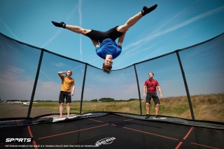 Trampolin BERG SPORTS Ultim Pro Bouncer 5x5 + Sicherheitsnetz DLX XL