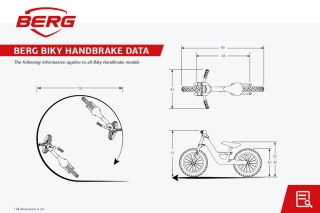 Laufrad BERG Biky Cross Blue Handbrake 12 Zoll