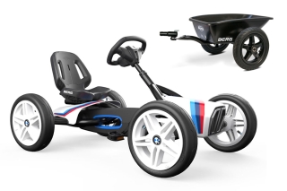 AKTION BERG Pedal-Gokart BMW Street Racer + Anhänger -50%