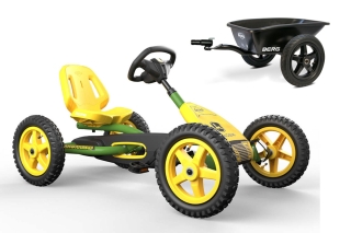 AKTION BERG Pedal-Gokart Buddy John Deere + Anhänger -50%