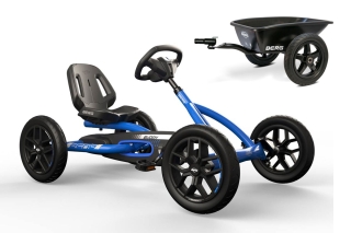AKTION BERG Pedal-Gokart Buddy Blue 2.0 + Anhänger -50%