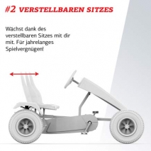 AKTION BERG Pedal-Gokart B.Pure Blue + Anhänger Trailer XL