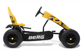 AKTION BERG Pedal-Gokart B.Super Yellow + Anhänger Trailer XL