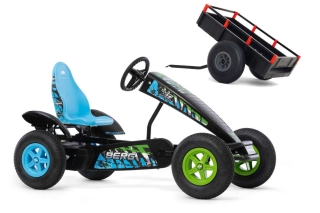 AKTION BERG Pedal-Gokart X-ite + Anhänger Trailer XL