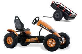 AKTION BERG Pedal-Gokart X-Treme + Anhänger Trailer XL