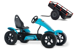 AKTION BERG Elektro Pedal-Gokart Hybrid + Anhänger Trailer XL