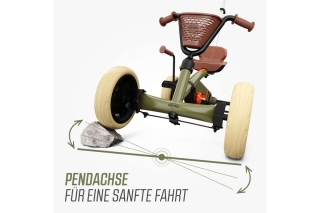 BERG Pedal-Gokart Buzzy Retro 2-in-1 Green mit Schubstange