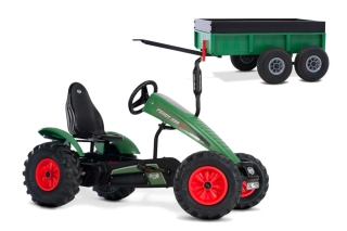 AKTION BERG Pedal-Gokart Fendt + Anhänger Tandem Trailer XL -50%