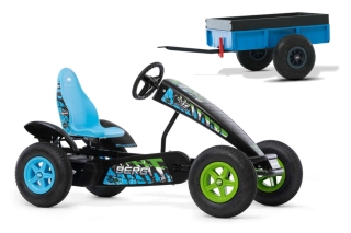 AKTION BERG Pedal-Gokart X-ite + Anhänger Steel Trailer -50%