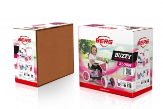 AKTION BERG Pedal-Gokart Buzzy Bloom + Anhänger Trailer S -50%