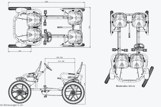 BERG Viersitzer Pedalgokart Gran Tour Racer