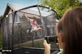 Trampolin BERG Ultim Champion FlatGround ECO 410 + Sicherheitsnetz DLX XL