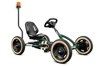 BERG Pedal-Gokart Buddy Retro Green + GRATIS Rundumleuchte