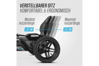 BERG Pedal-Gokart Rally DRT Black 3 Gears