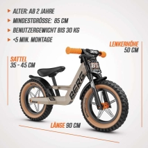 Laufrad BERG Biky Trail Sand Handbrake 12 Zoll