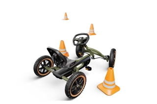 BERG Pedal-Gokart Buddy Trail Green + GRATIS Rundumleuchte