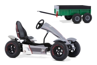 AKTION BERG Pedal-Gokart Race GTS - Full spec + Anhänger Tandem Trailer XL