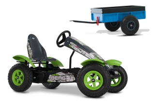 AKTION BERG Pedal-Gokart X-Plore + Anhänger Steel Trailer