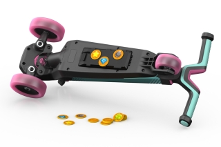 BERG Nexo Blue Skater-Roller - Foldable Lights Magnet-Deck