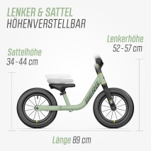 Laufrad BERG MOOV Sage Green 12 Zoll