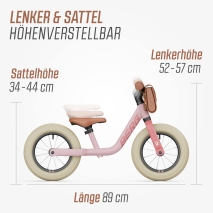 Laufrad BERG MOOV Retro Pink 12 Zoll