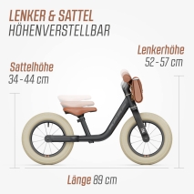 Laufrad BERG MOOV Retro Black 12 Zoll