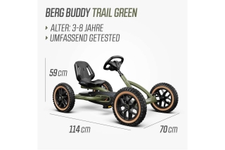 BERG Pedal-Gokart Buddy Trail Green + Handbremse