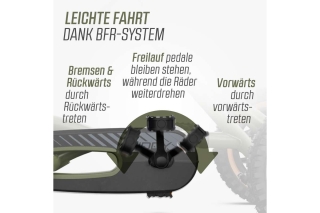 BERG Pedal-Gokart Buddy Trail Green + Handbremse