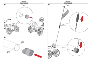 BERG Sicherheitsfahne rot Buzzy/Reppy