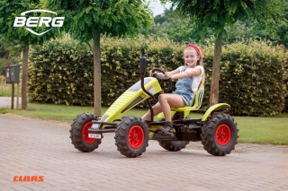 AKTION BERG Pedal-Gokart Claas Gokart + Anhänger Trailer XL