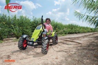 AKTION BERG Pedal-Gokart Claas Gokart + Anhänger Trailer XL