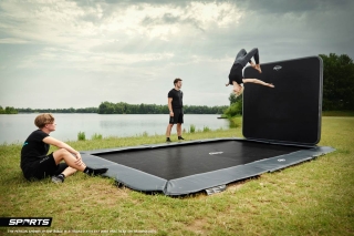 Trampolin BERG SPORTS Ultim Elite FlatGround 500 + AeroWall 2x2 BLK&GRY