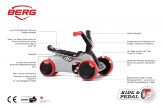 BERG GO² SparX Red Rutscher-Tretauto