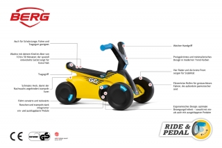 BERG GO² SparX Yellow Rutscher-Tretauto