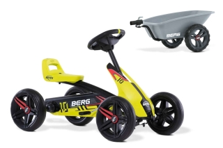 AKTION BERG Pedal-Gokart Buzzy Aero + Anhänger Trailer S -50%