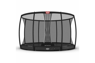 Trampolin BERG Elite InGround 430 Grau + Sicherheitsnetz DLX XL