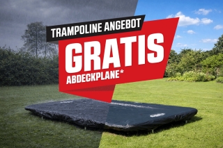 Trampolin BERG Ultim Champion FlatGround 410 + Sicherheitsnetz DLX XL + GRATIS Abdeckplane