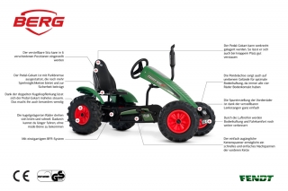 AKTION BERG Pedal-Gokart Fendt + Anhänger Trailer XL