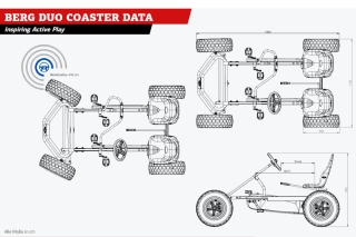 BERG Zweisitzer Pedal-Gokart Duo Coaster