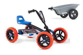 AKTION BERG Pedal-Gokart Buzzy Nitro + Anhänger Trailer S -50%